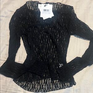 DISSH Black Lace Top
